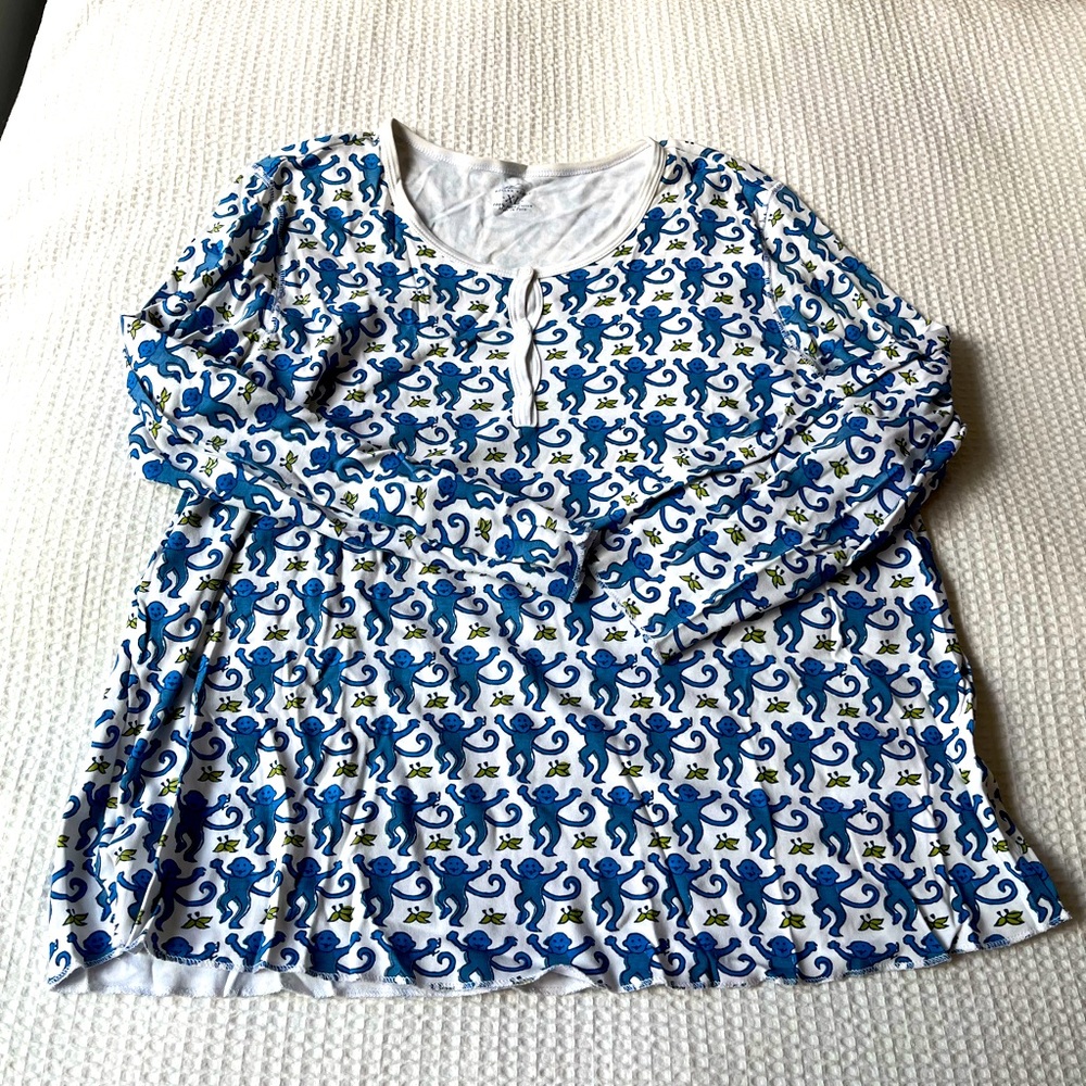 Roller Rabbit Blue monkey PJs.